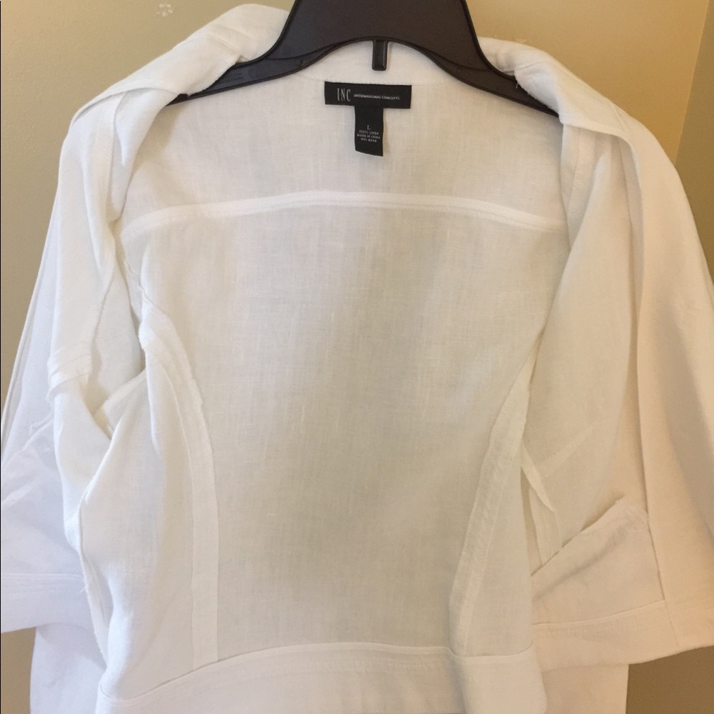HOST PICK 🎉🎊INC, Linen White Bomber Jacket!❌❌SOLD - Picture 5 of 10